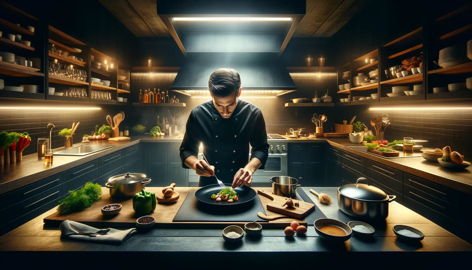 Chef cooking in the kitchen